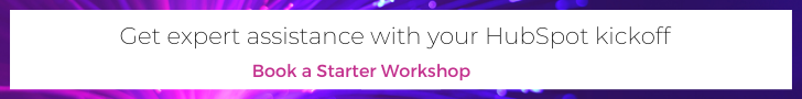 Book a Starter Workshop for HubSpot
